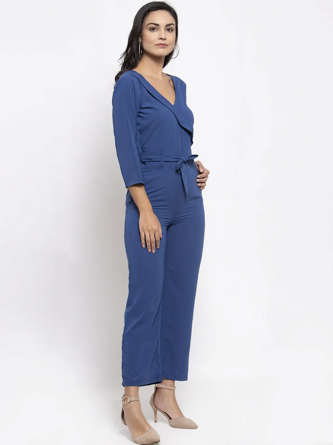 Jashvi Women Blue Solid Jumpsuit