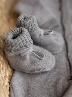 JOHA Ullfleece Sleeping booties - Sesame Melange