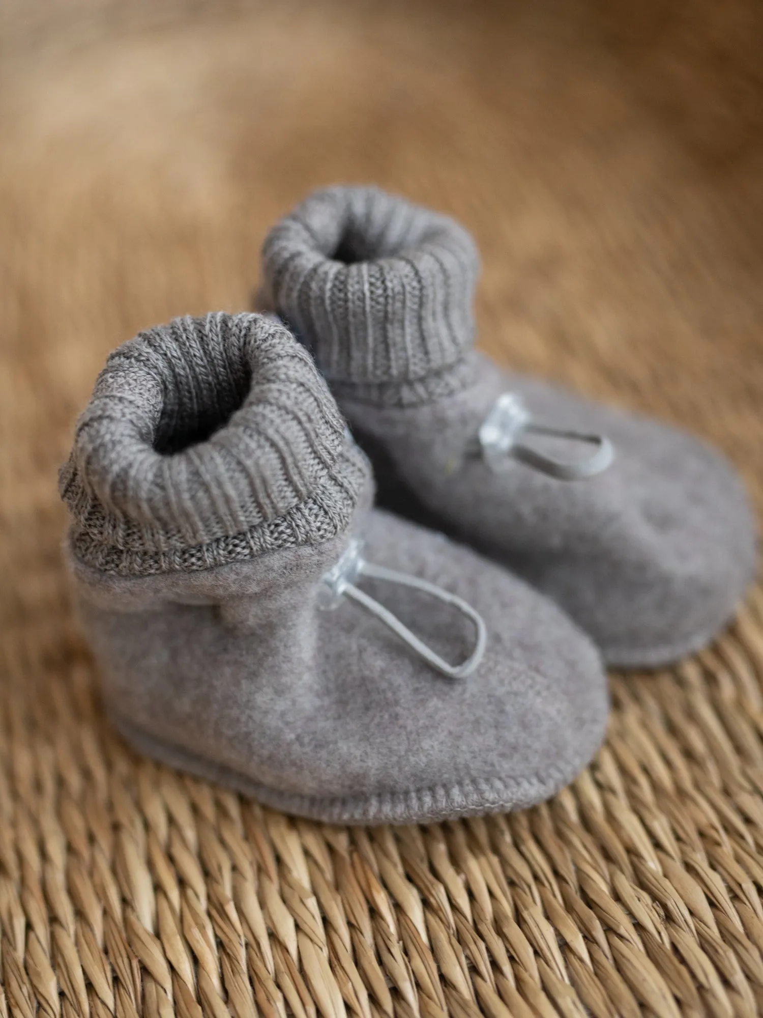 JOHA Ullfleece Sleeping booties - Sesame Melange