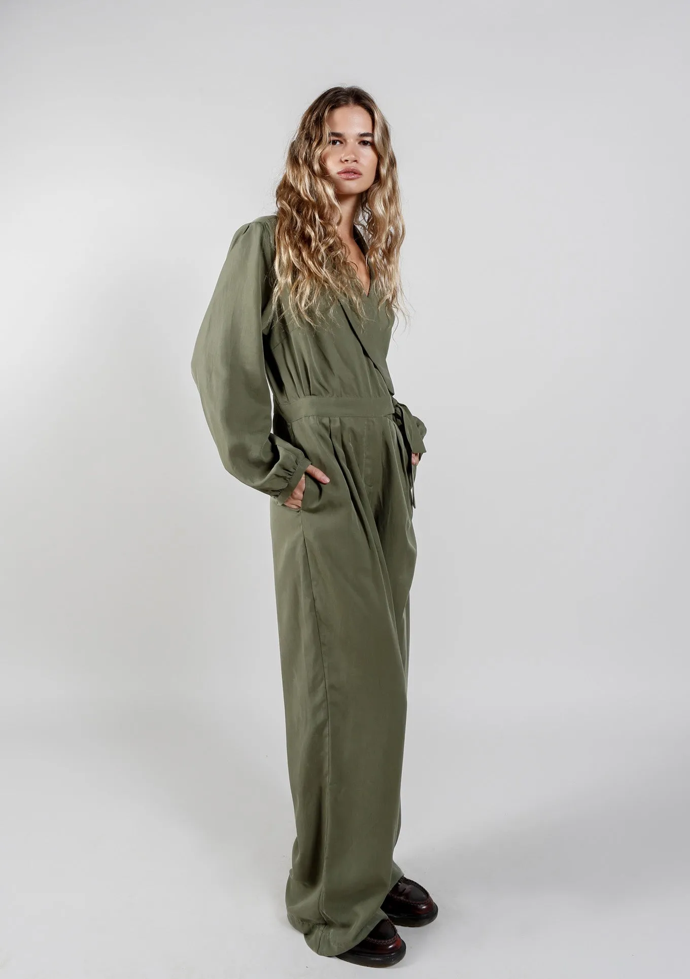 Kangra Tencel Jumpsuit Green