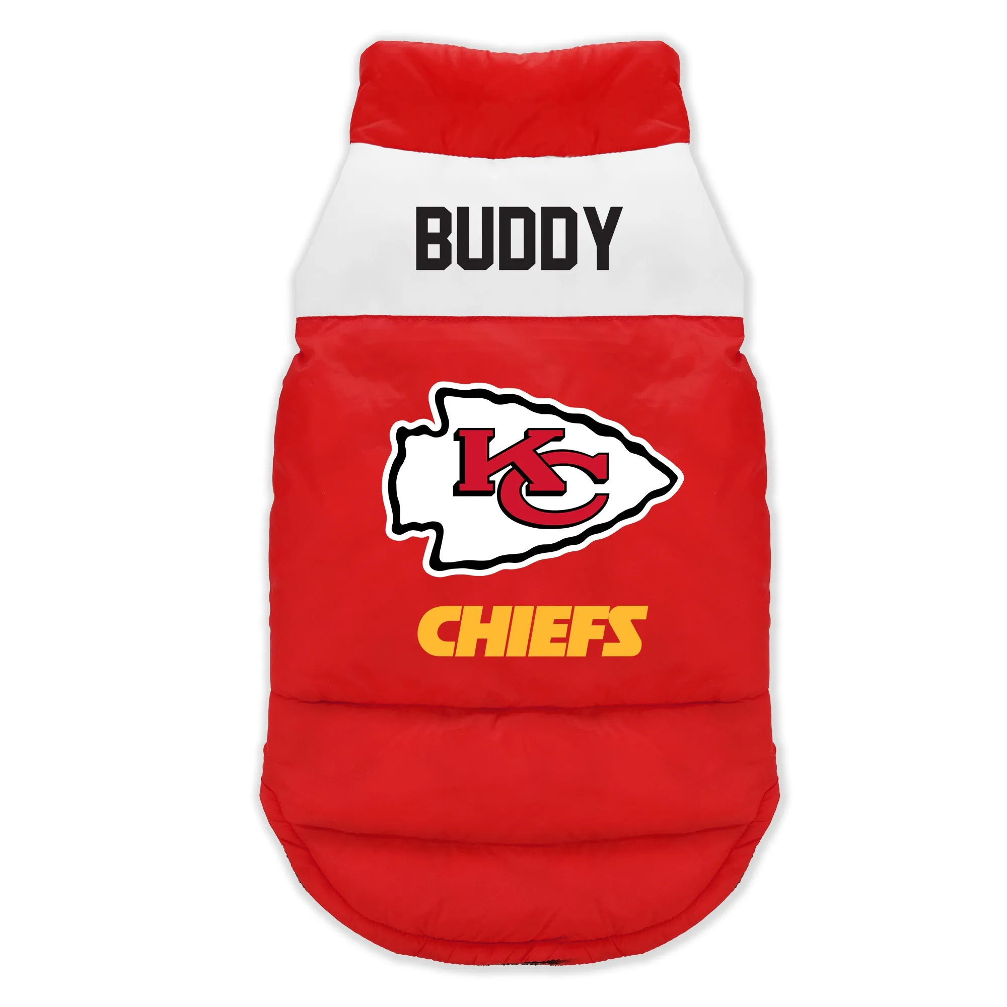 Kansas City Chiefs Custom Pet Parka Puff Vest