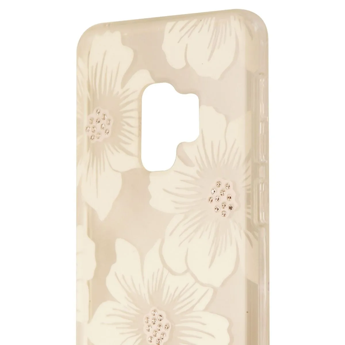 Kate Spade Hybrid Hardshell Case for Galaxy S9 - Clear/White Jewel Flower