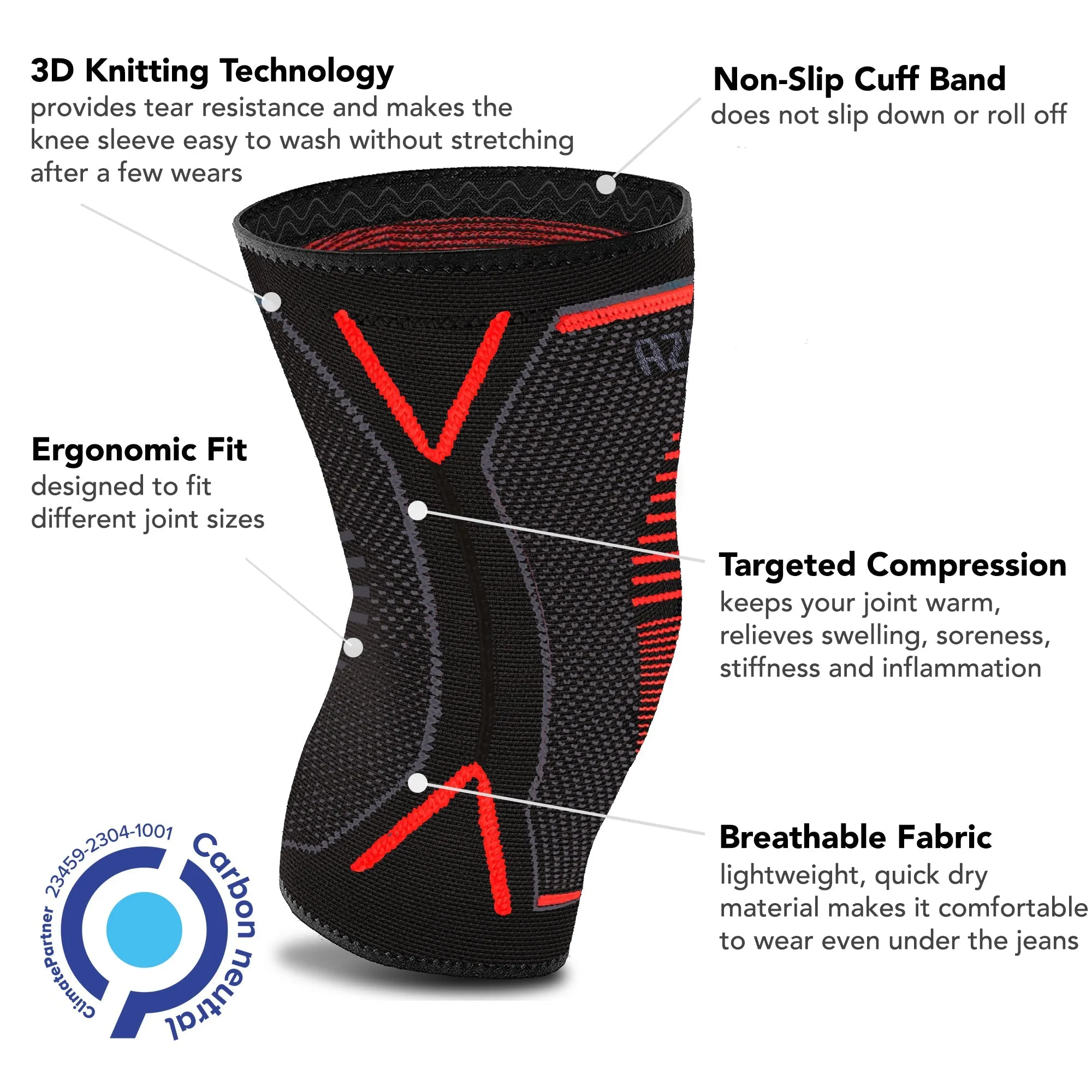 Knee Compression Support Brace (Pair)