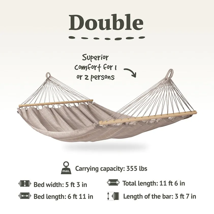 LA SIESTA Alisio Double Spreader Bar Hammock (W 160 cm)