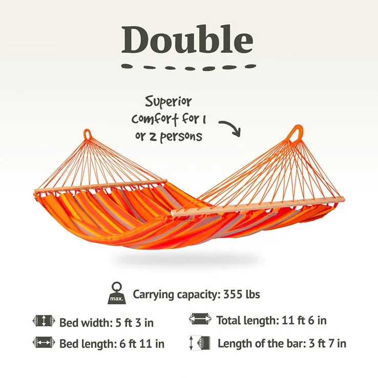 LA SIESTA Alisio Double Spreader Bar Hammock (W 160 cm)