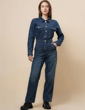 Ladies Daily Jumpsuit Botton Pockets Denim Overall SKJ4952