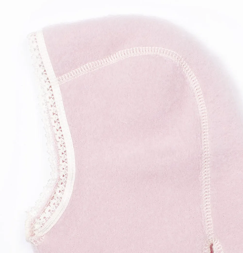 LANACare SOFT PINK Baby Balaclava in Organic Merino Wool