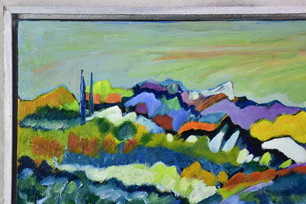 Landscape painting in the Alpilles 1967 - Roger Oulion (1932- ) 16½" x 25¼"