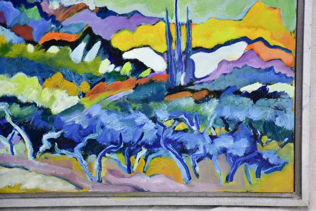 Landscape painting in the Alpilles 1967 - Roger Oulion (1932- ) 16½" x 25¼"