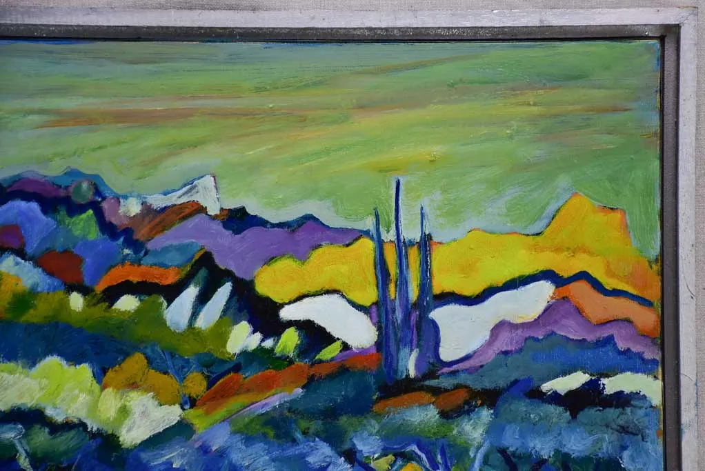 Landscape painting in the Alpilles 1967 - Roger Oulion (1932- ) 16½" x 25¼"