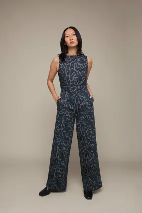 Leopard Boatneck Jumpsuit (Final Sale)