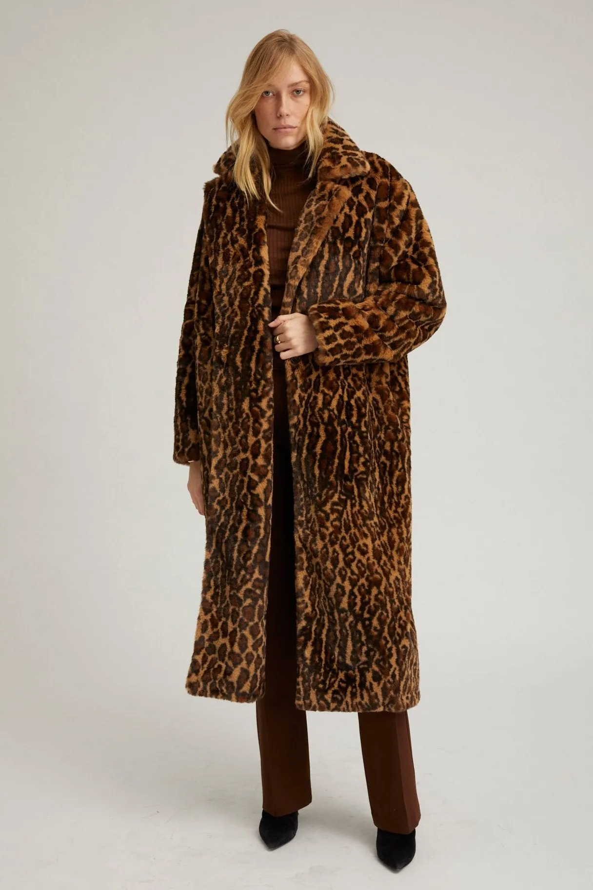 Leopard Faux Fur Coat