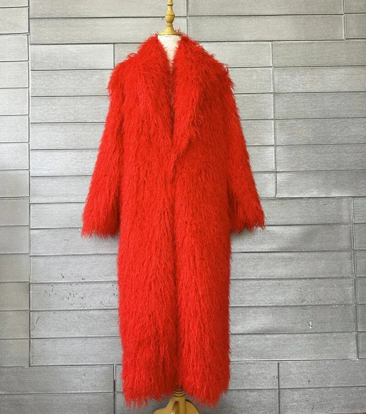 Long Shaggy Faux Fur Coat