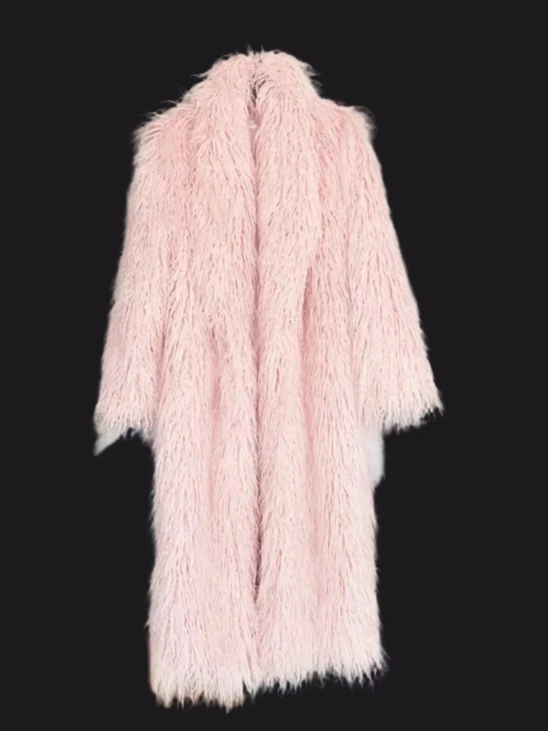 Long Shaggy Faux Fur Coat