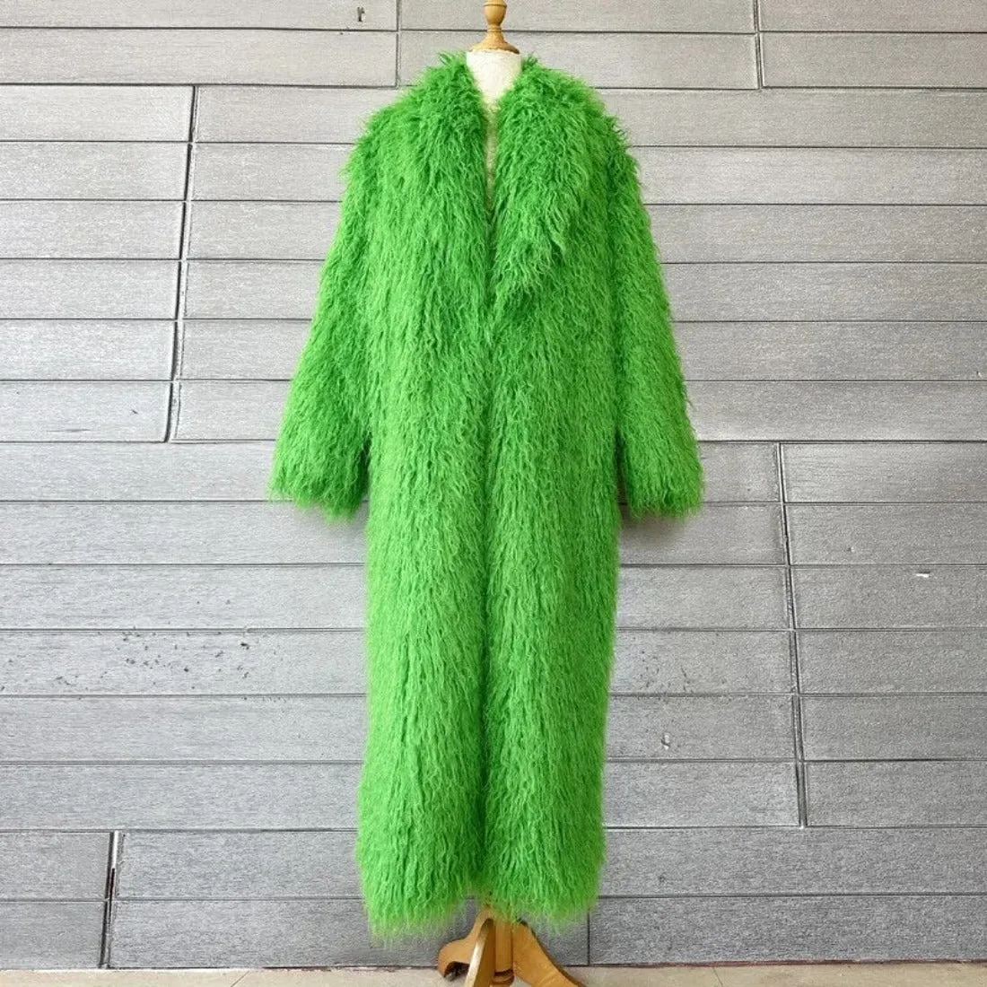 Long Shaggy Faux Fur Coat