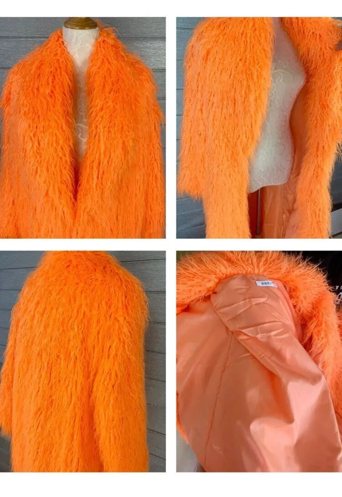 Long Shaggy Faux Fur Coat