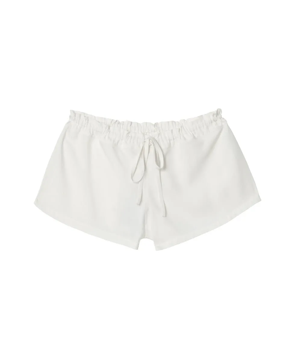 Low-Rise Poplin Lounge Short - Natural