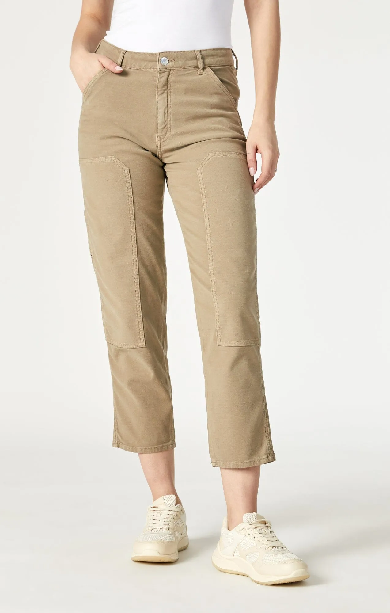 LUISA STRAIGHT LEG IN BEIGE LUXE TWILL