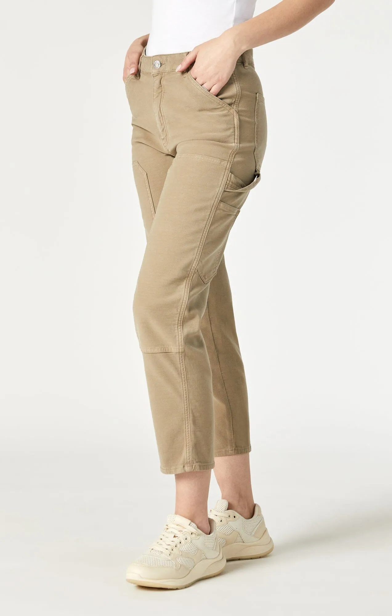 LUISA STRAIGHT LEG IN BEIGE LUXE TWILL