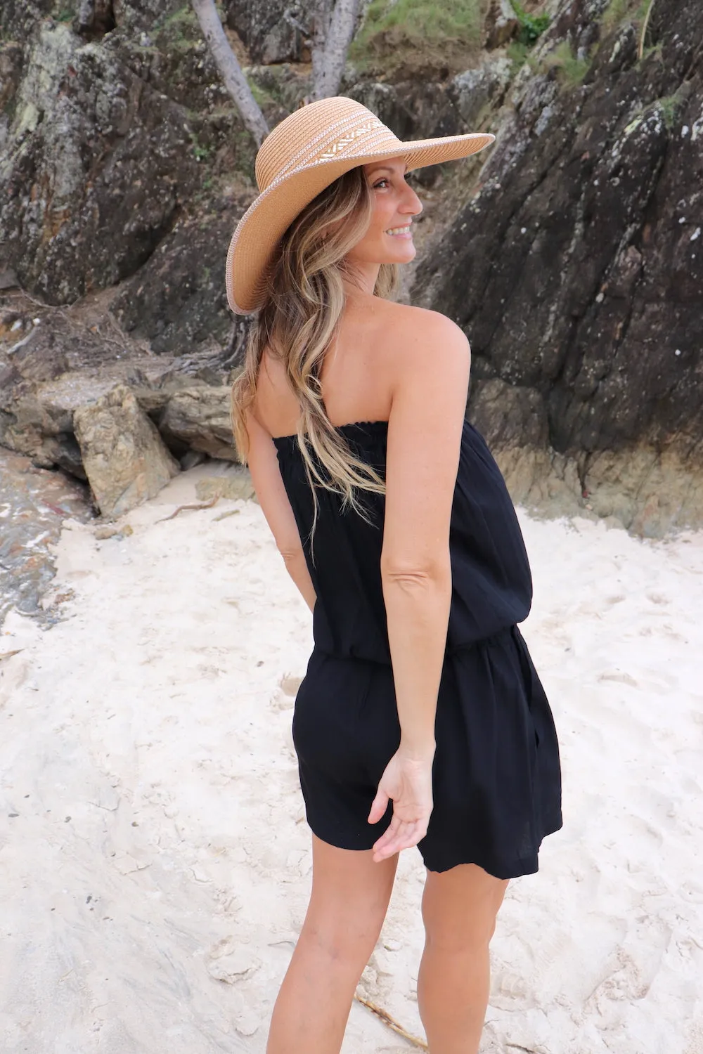 Maldives Short Jumpsuit In Black - Pre order for mid Dec Now