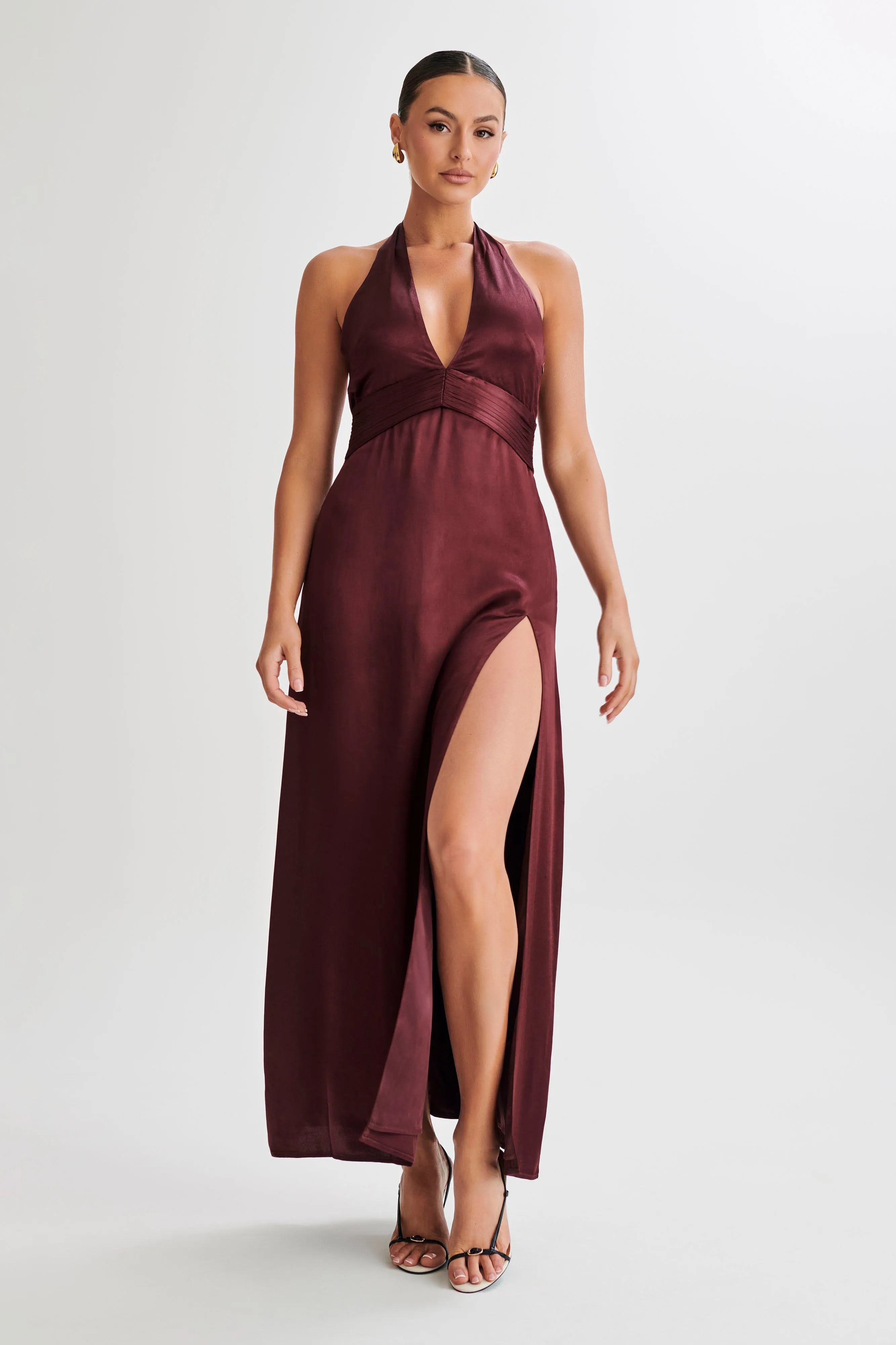 Milana Halter Maxi Dress - Plum