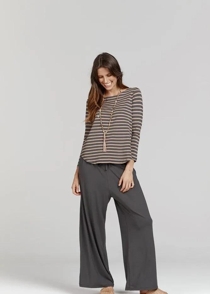 Miley Relaxed-Fit Bamboo Pant - Steel