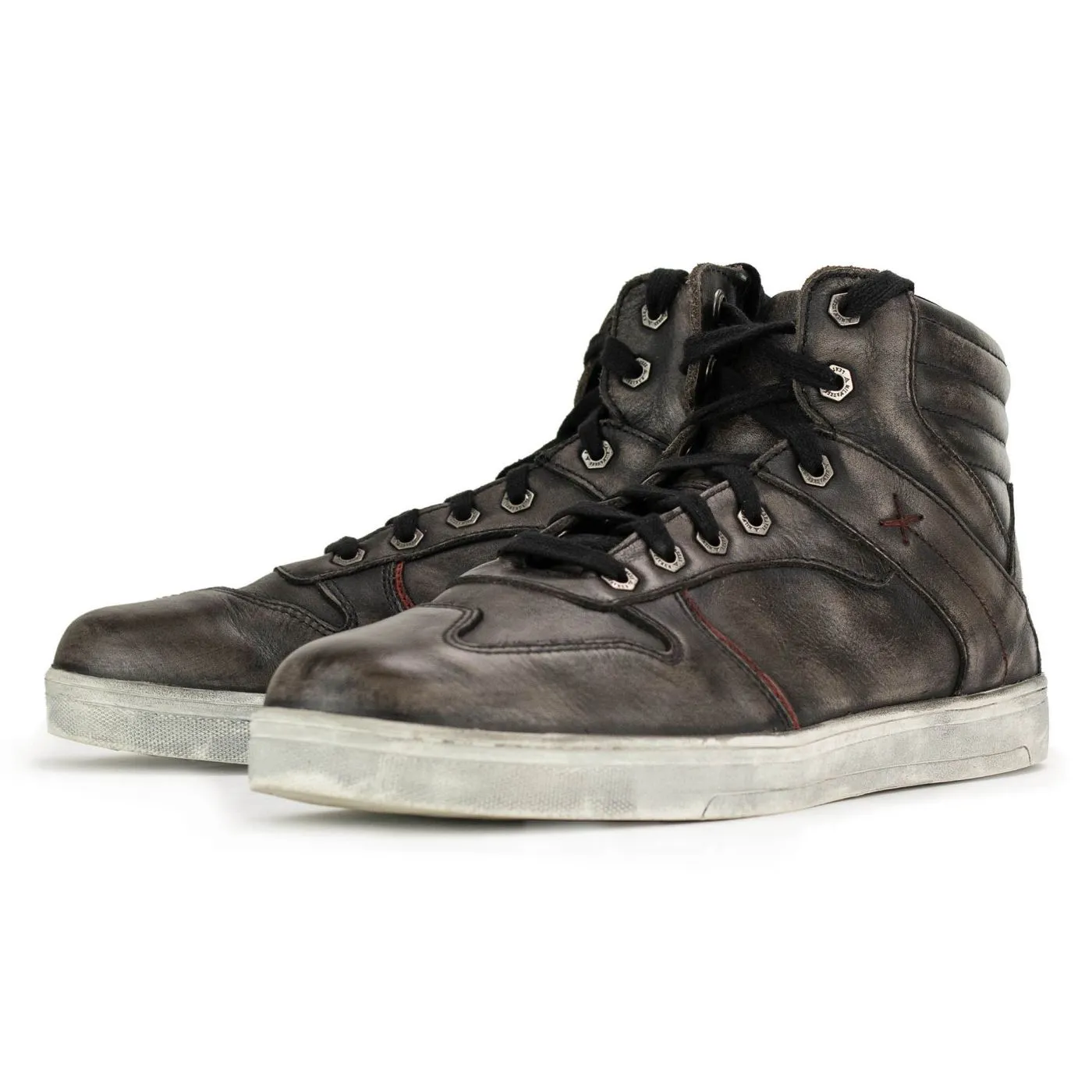 Milwaukee Leather MBM9152 Men's Black Leather High-Top Biker Riding