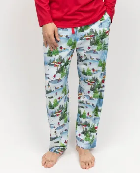 Montana Mens Winterscape Printed Jersey Pyjama Bottoms