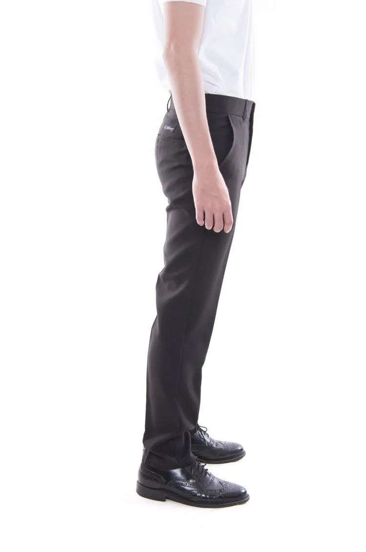 MP02 - Men's Skinny Fit Formal Slacks Black