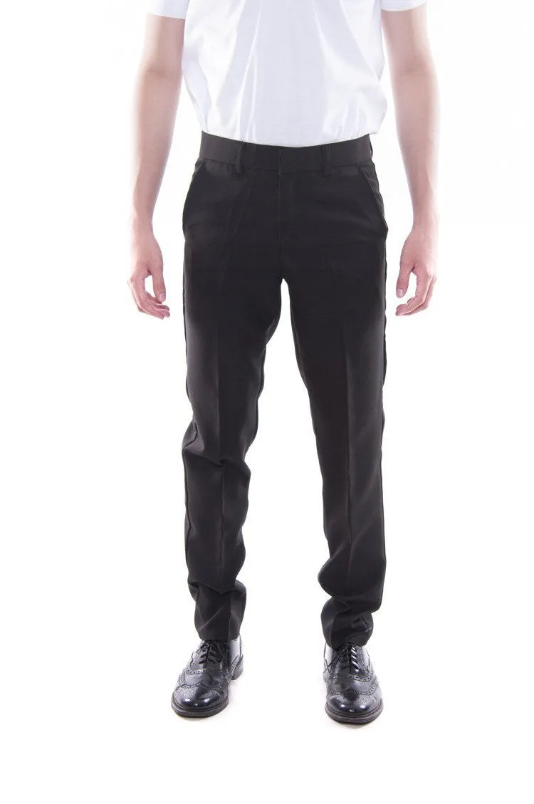 MP02 - Men's Skinny Fit Formal Slacks Black