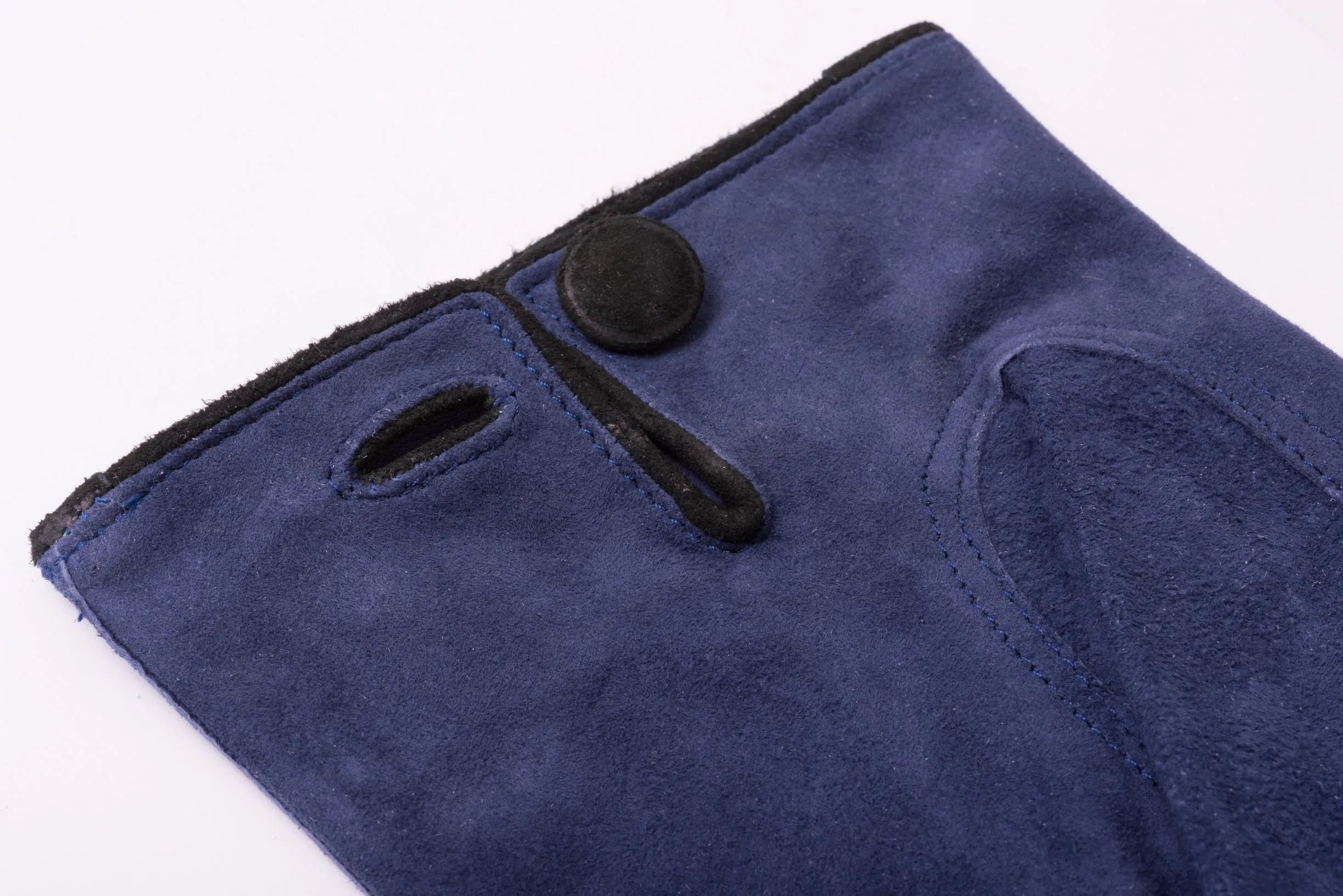 Navy Unlined Lamb Suede Gloves