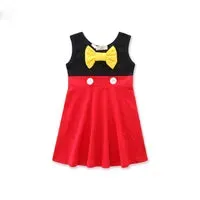 New baby girls princess dress summer cartoon Children Bow princess dresses Kids Clothing C2152