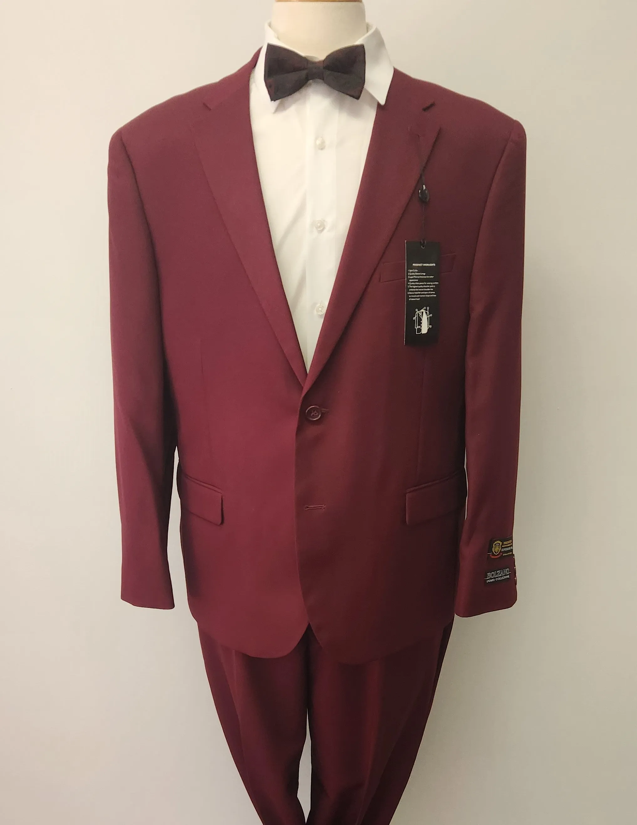 New Bolzano Burgundy Regular Fit Suit