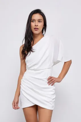 Olivia One Shoulder Wrap Dress