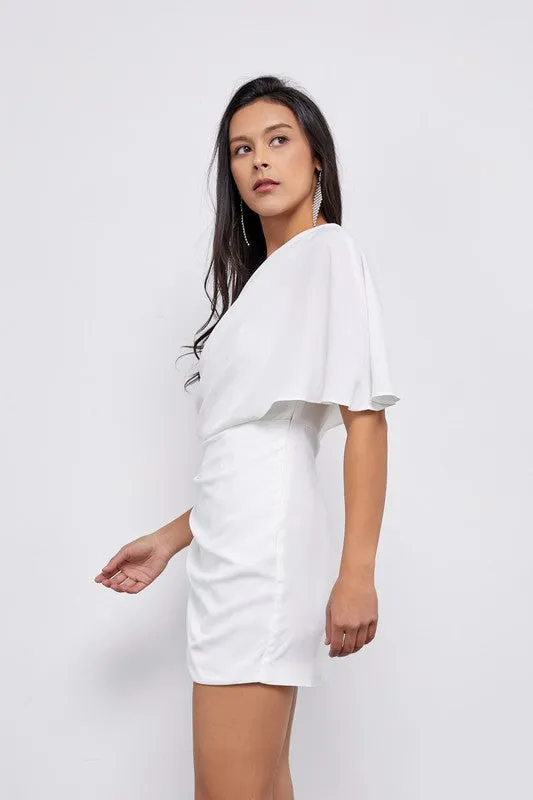 Olivia One Shoulder Wrap Dress