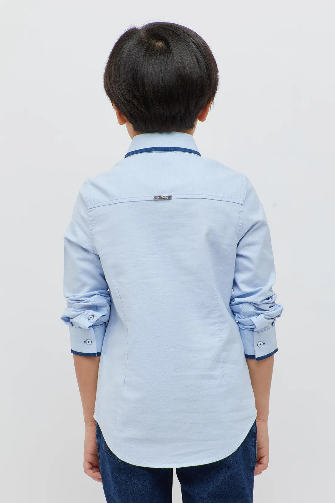 One Friday Light Blue Formal Shirt