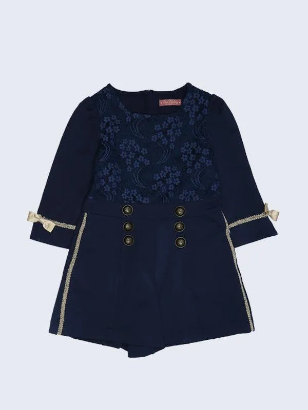 One Friday Navy Blue Lace Playsuit