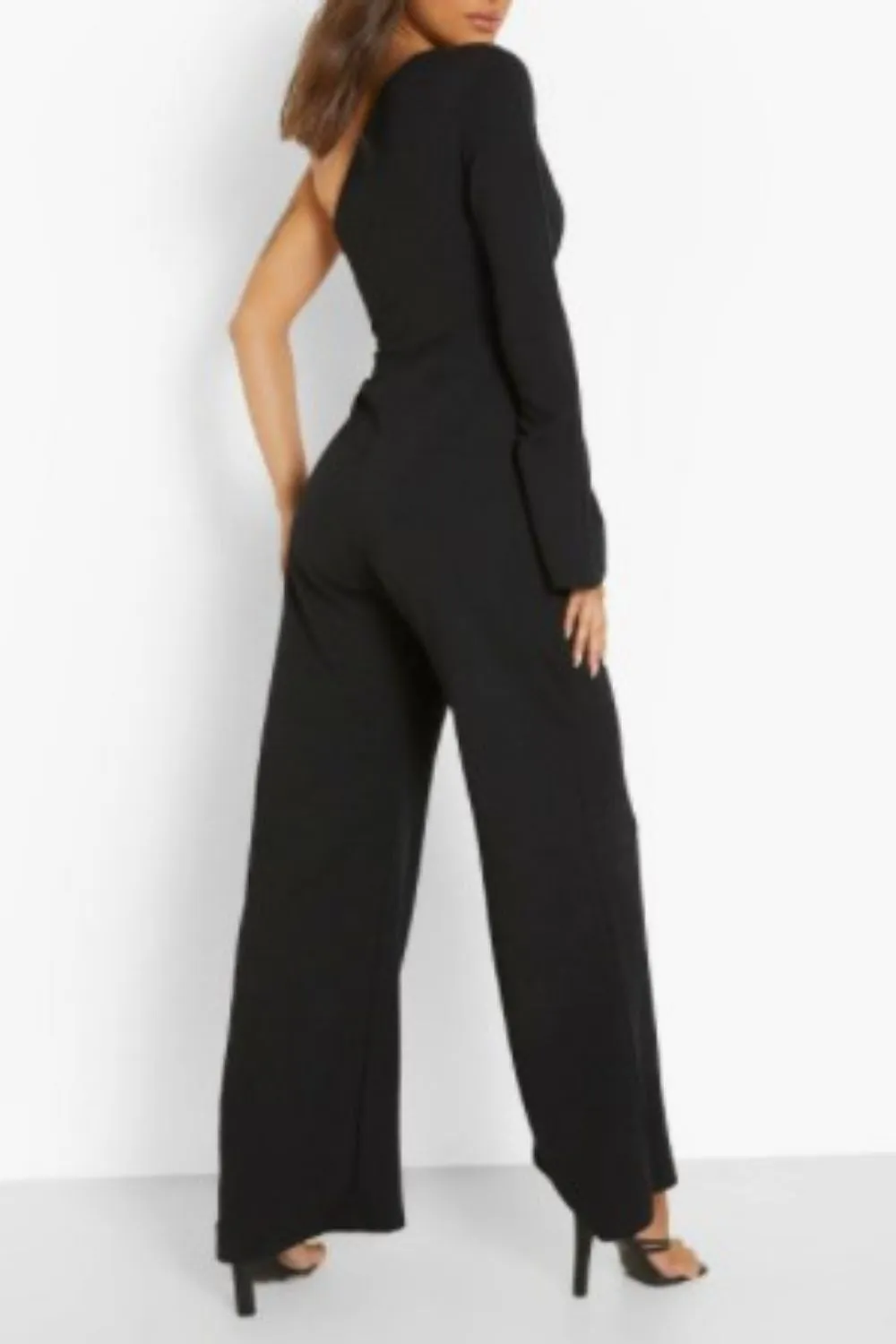 One Shoulder Tie-Up Jumpsuit