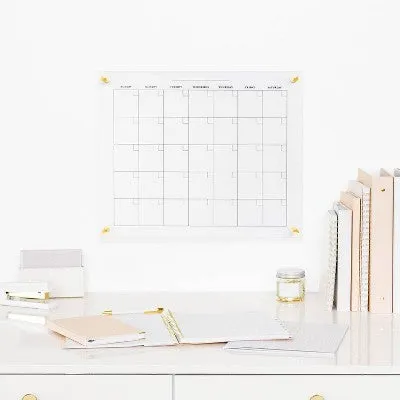 Open Box - 20"x16" Glass Dry Erase Calendar - Sugar Paper Essentials