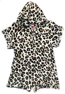 Pajama Shorts Romper - Leopard