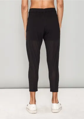 PANTS PATCHWORK - COTTON JERSEY black transparent/opaque