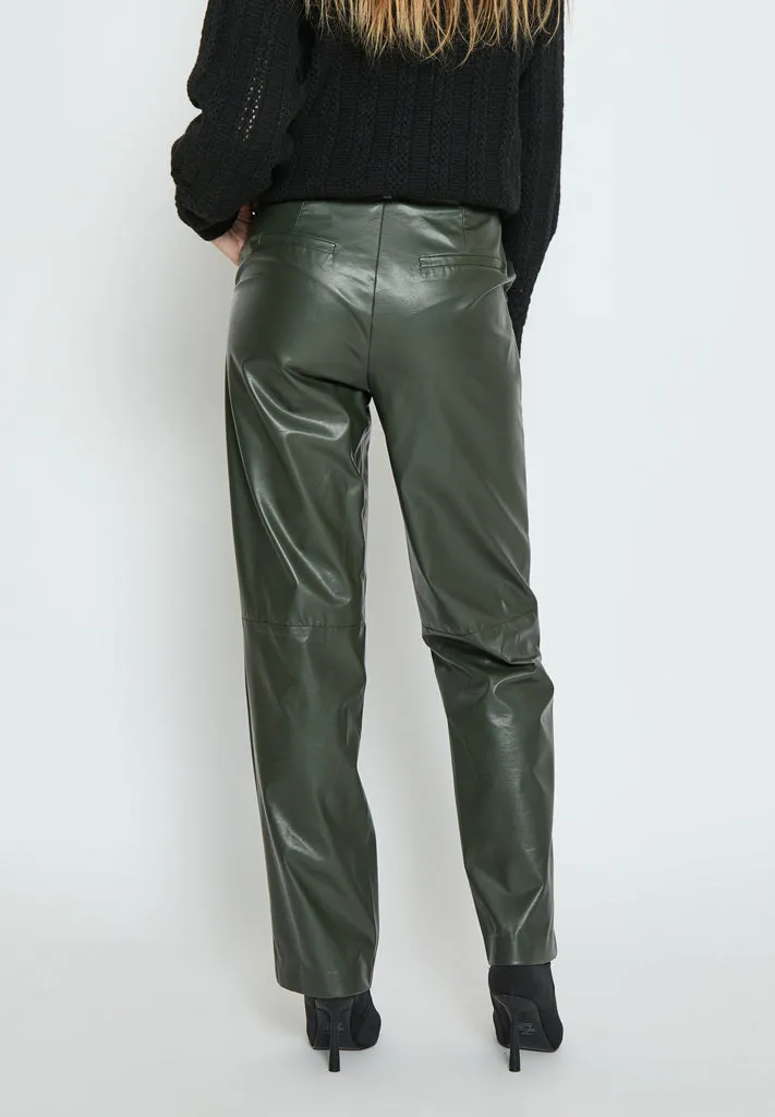 PCPia Flared Pants - Deep Depths Green