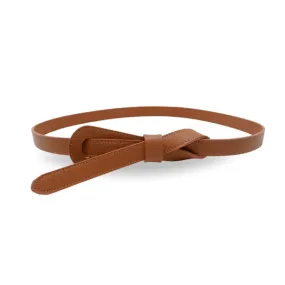 Peroz Arin - Women's Tan Leather Knot Belt