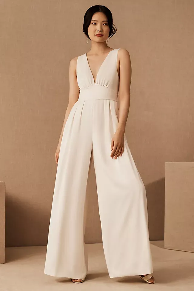 Petite White Smart Jumpsuit