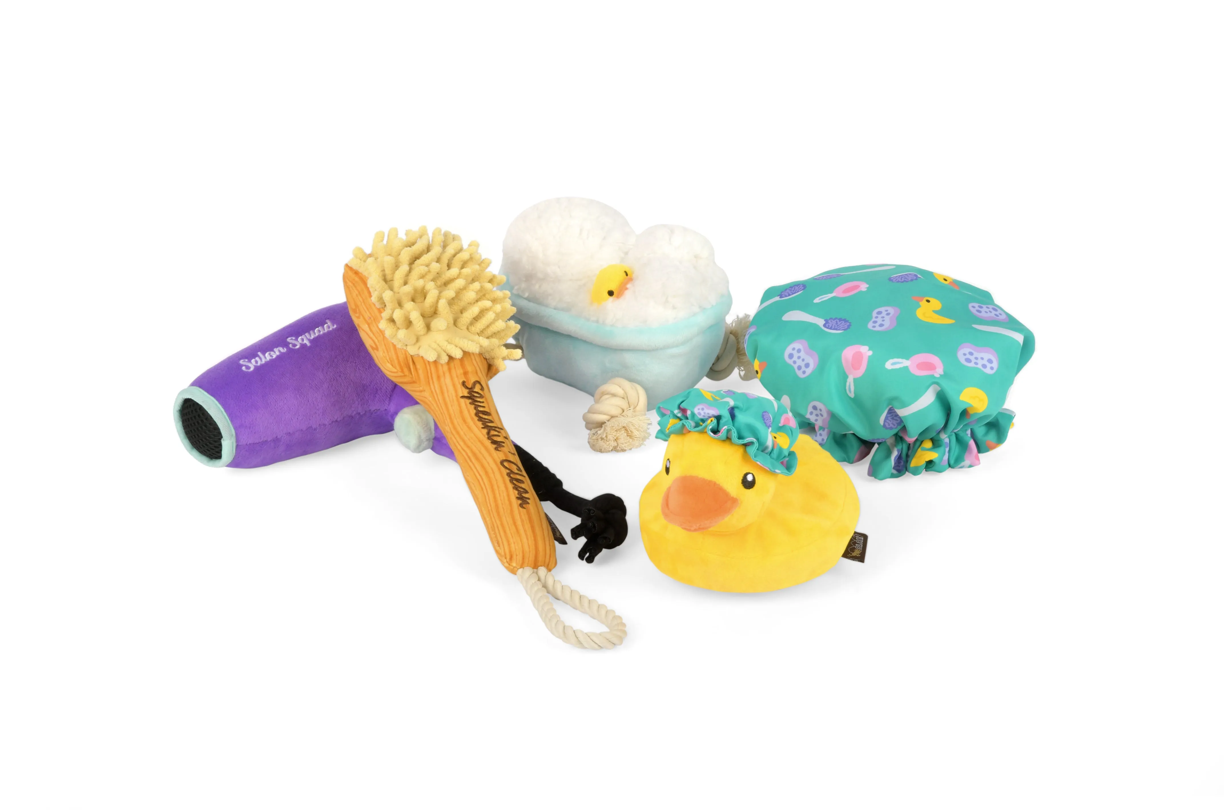 P.L.A.Y. Splish Splash Squeaky Plush Dog toys, Bundle