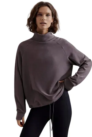 Portland High Neck Midlayer, Deep Charcoal