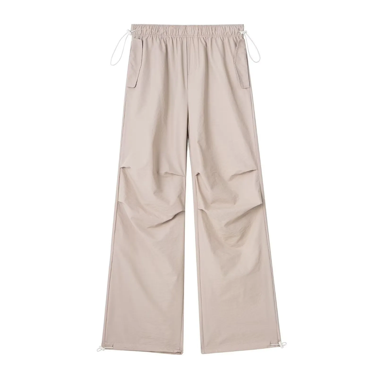 Pre Order:  Solid Color Pleated Drawstring Pants