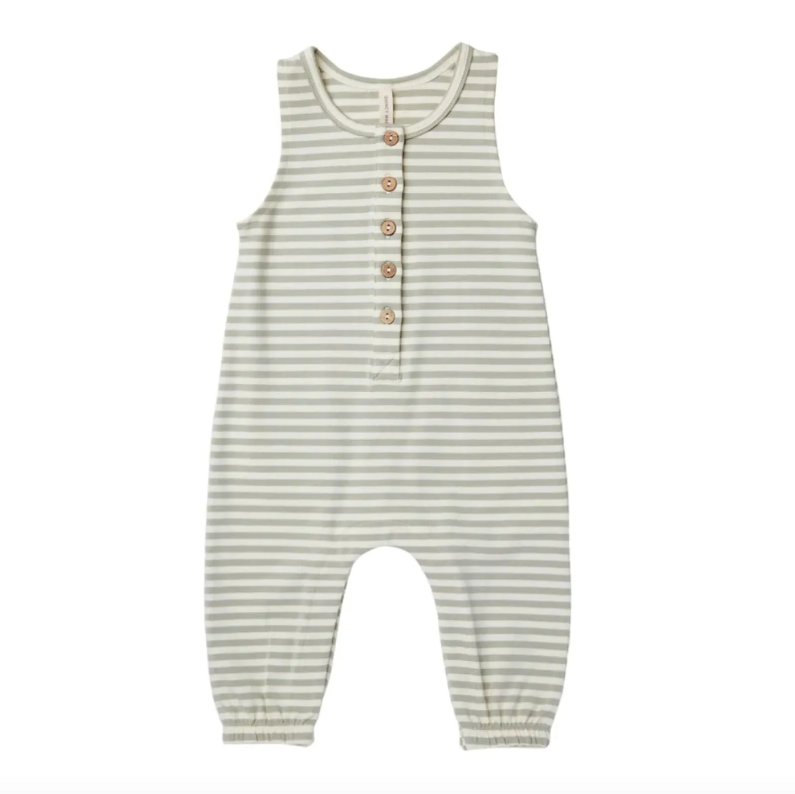 Quincy Mae Baby & Toddler Pistachio Stripe Jumpsuit