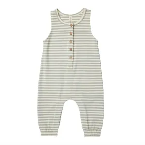 Quincy Mae Baby & Toddler Pistachio Stripe Jumpsuit