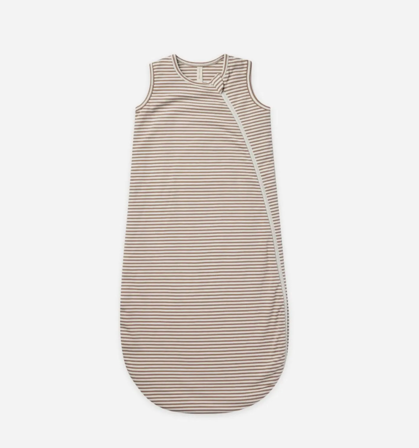 Quincy Mae Baby Organic Jersey Sleeping Bag In Cocoa Stripe